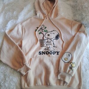 Unisex Peanuts Snoopy Woodstock Graphic Cartoon Pullover Hoodie Shirt SZ: S